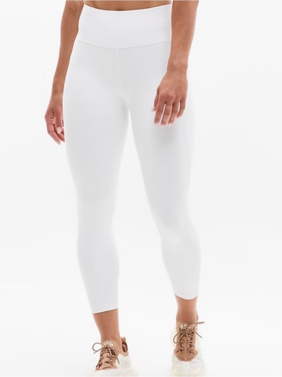 Nwt Athleta Interval Stash 7/8 Leggings In White